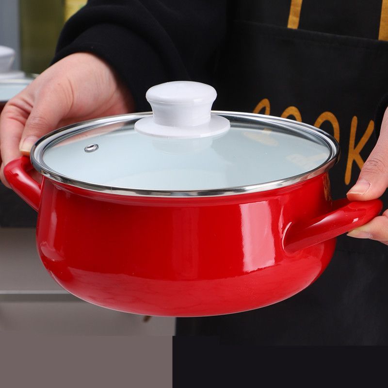 Home Cooking Cookbook - Enamel Soup Pot Thickened Cooking Tools