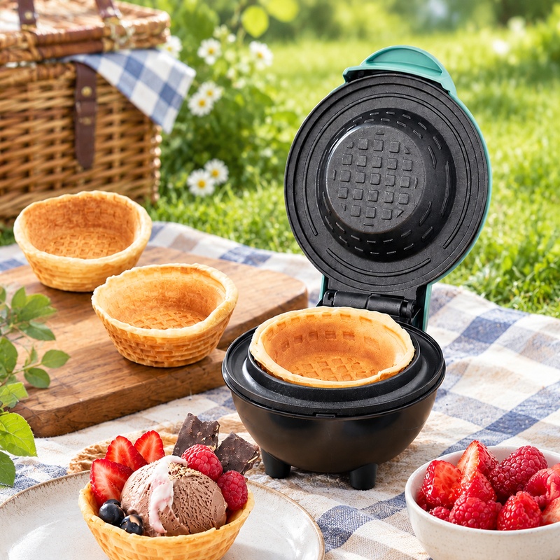 Dual Voltage Waffle Bowl Cooke - Home Cooking Egg Roll ulasan dan harga