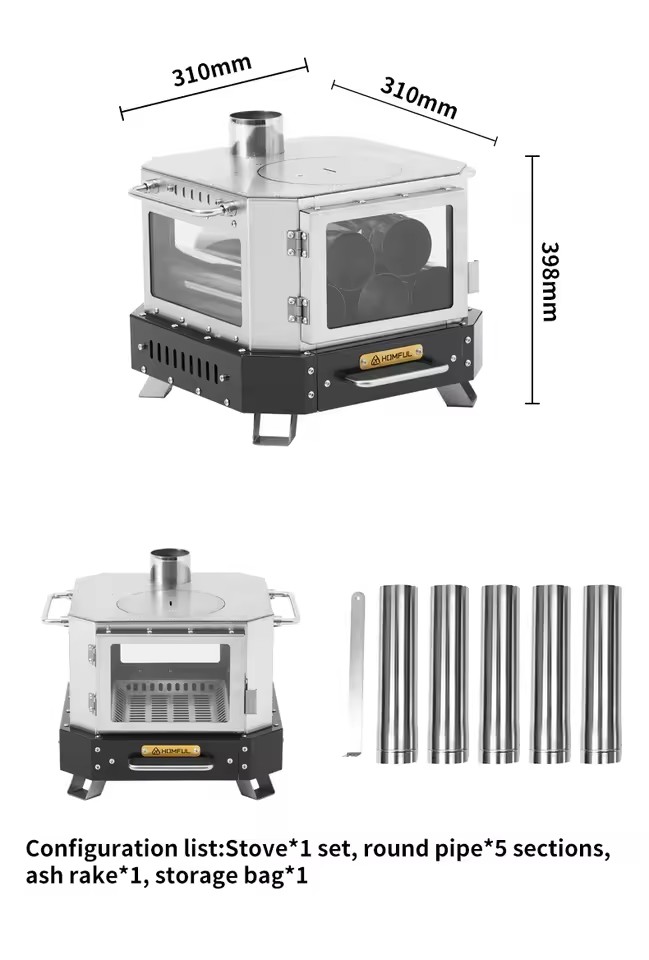 HOMFUL Portable Firewood Stove - Home Cooking Cookbook ulasan dan harga
