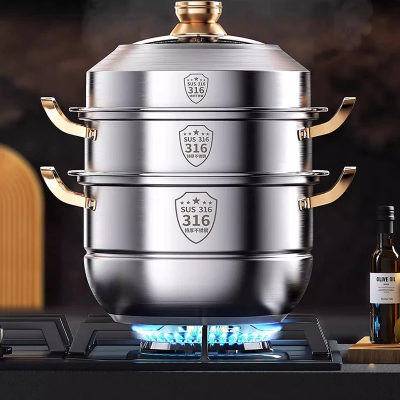 316 Stainless Steel Steam Pot  - Home Cooking Cookbook ulasan dan harga