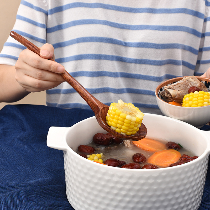 Long Handle Ramen Wooden Spoon - Home Cooking Recipe ulasan dan harga