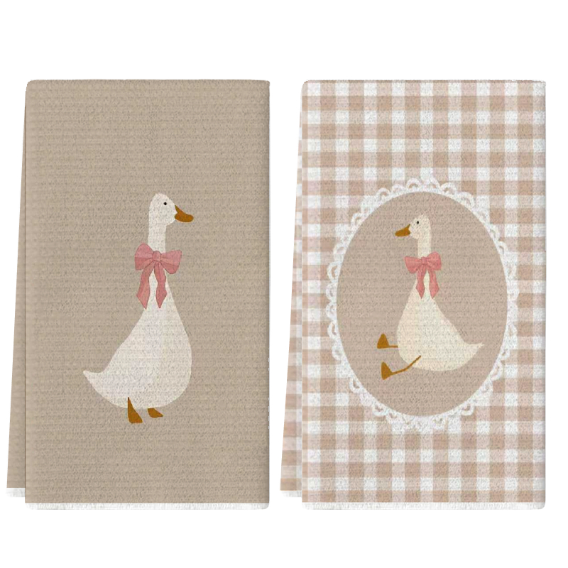 2Pcs, Cute Duck Kitchen Towels - Home Cooking Cookbook ulasan dan harga