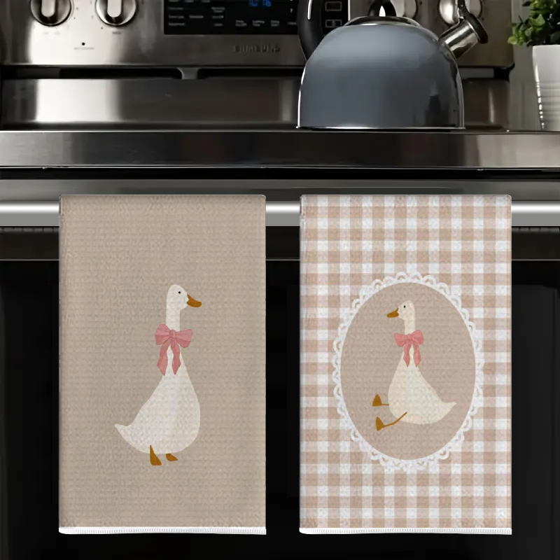 2Pcs, Cute Duck Kitchen Towels - Home Cooking Cookbook ulasan dan harga