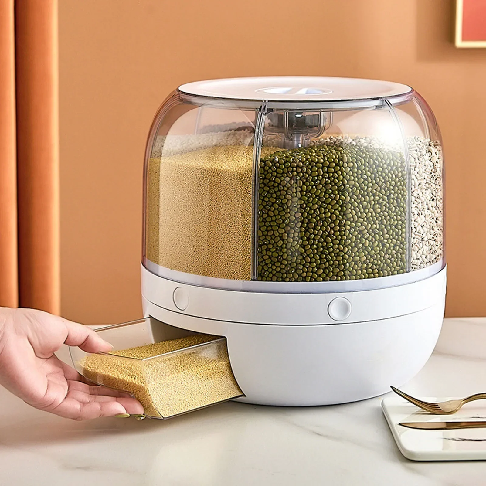6-Compartment 360° Rotating Ai - Home Cooking Food ulasan dan harga