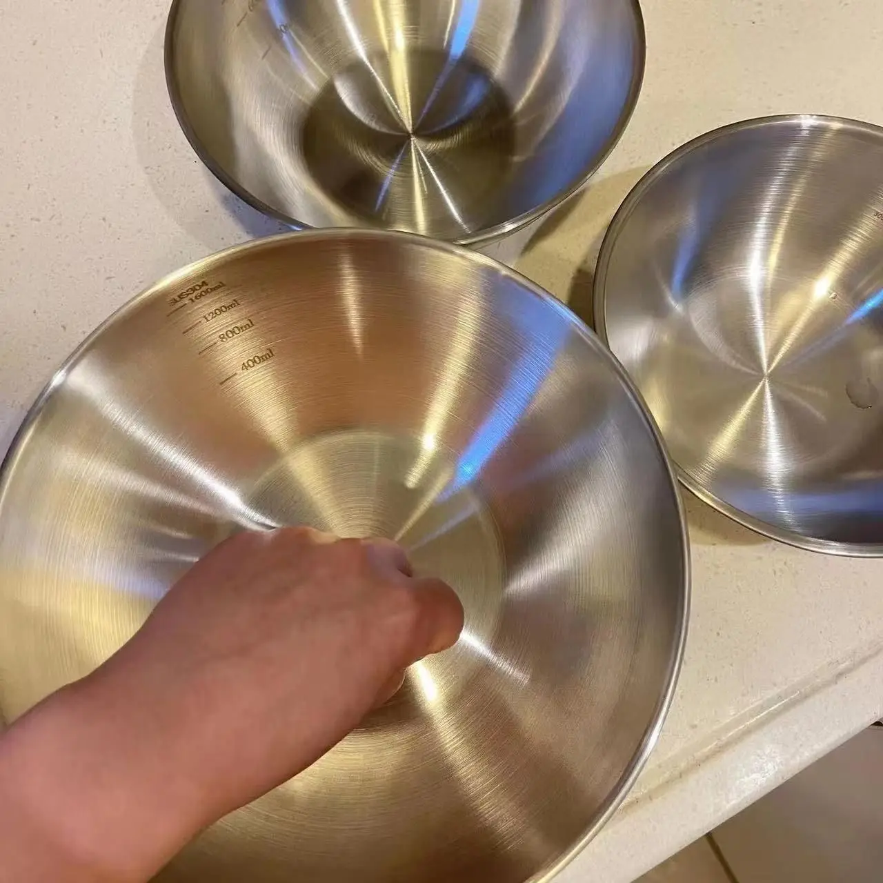 1-3 Stainless Steel Bowl Set W - Home Cooking Food ulasan dan harga