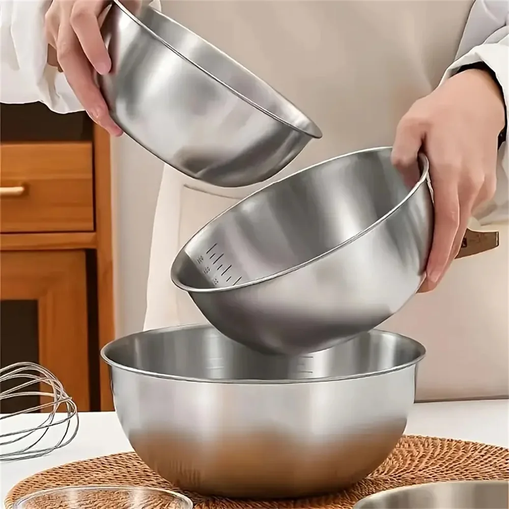 1-3 Stainless Steel Bowl Set W - Home Cooking Food ulasan dan harga