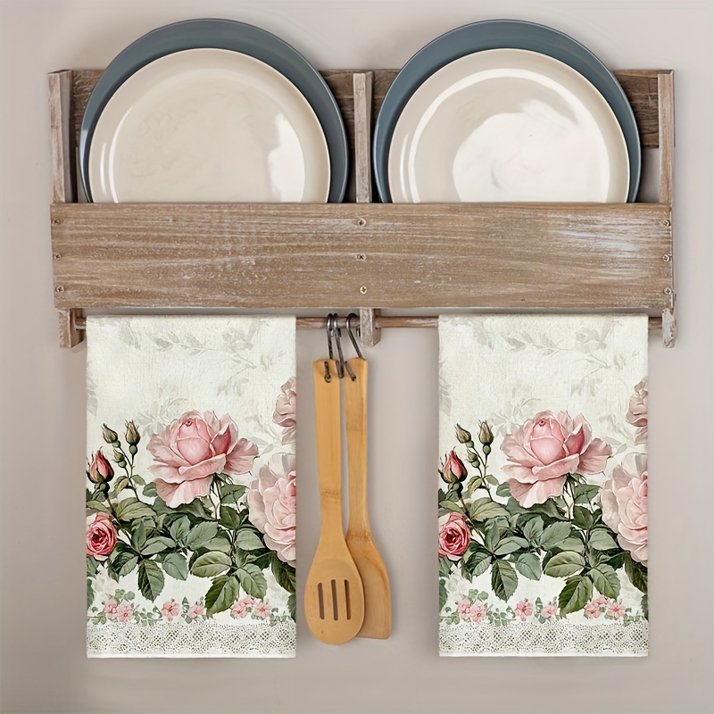 2Pcs, Vintage Lace Pink Rose K - Home Cooking Cookbook ulasan dan harga