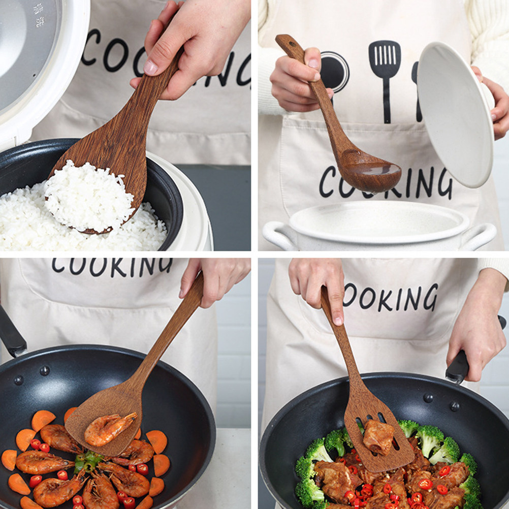2Pcs Wooden Stirring Shovel Ec - Home Cooking Food ulasan dan harga