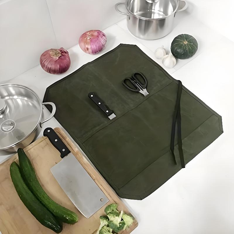 Canvas Knife Roll Storage Bag  - Home Cooking Chef ulasan dan harga