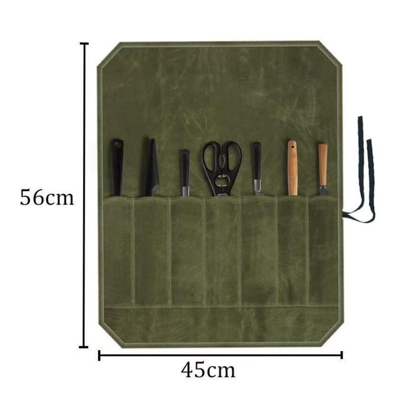 Canvas Knife Roll Storage Bag  - Home Cooking Chef ulasan dan harga