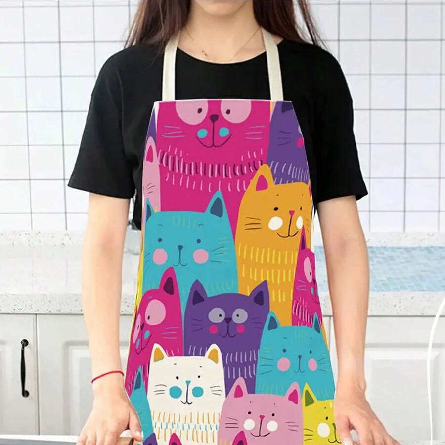 Cute Colorful Cats Pattern Kit - Home Cooking Chef ulasan dan harga