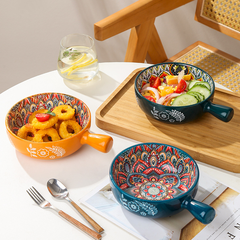 Polka Dot Ceramic Bowls Fruit  - Home Cooking Recipe ulasan dan harga